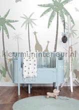 Jungle dieren groen, grijs en bruin photomural Esta for Kids teenager 