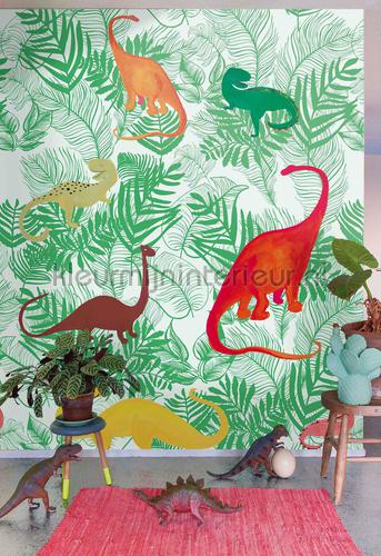 Dino jungle fotobehang OZP 3758 kinderkamer jongens Onszelf