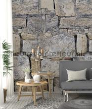 Natuursteen muur met grote blokken papier murales ak1005 Moderne - Rsum Behang Expresse