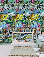 Graffity bespoten muur fototapeten Behang Expresse weltkarten 