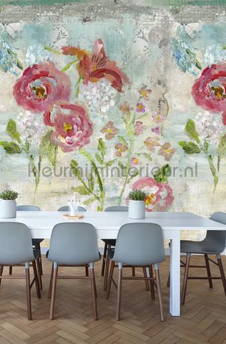 Muurschilderingen bloemen fotomurali ak1062 Looks Behang Expresse