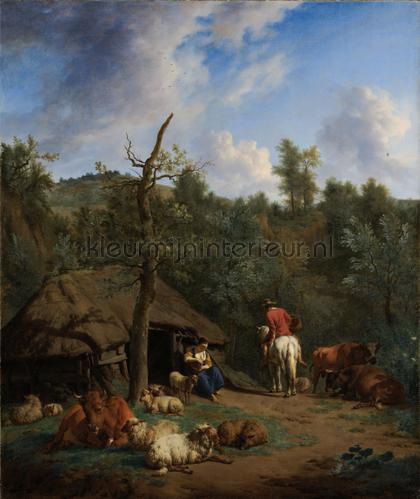 De Hut Adriaen van de Velde fototapet Hollandse Meesterwerken Kleurmijninterieur