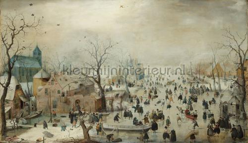 Winterlandschap met schaatsers Hendrick Avercamp photomural Hollandse Meesterwerken Kleurmijninterieur