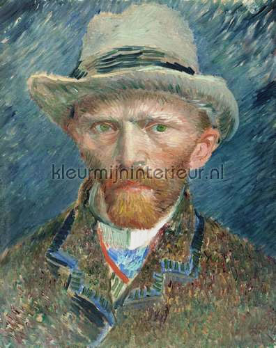 Zelfportret Vincent van Gogh fotobehang Kunst - Ambiance Kleurmijninterieur