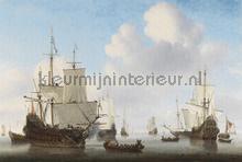 Dutch ships photomural Dutch Wallcoverings Painted Memories 8024