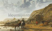 River landscape with horseman photomural Dutch Wallcoverings Painted Memories 8028