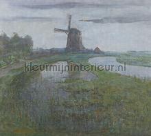 Mill in the moonlight photomural Dutch Wallcoverings Painted Memories 8033