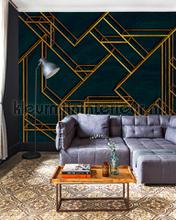 L. Geometric dark blue fotomurais 6800207 Mural room set photo's Coordonne