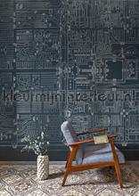 Old Beiging Map dark blue fototapeten Coordonne Random Papers 2 6800304