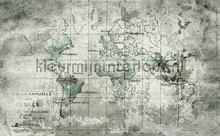 Old Map fotomurali Coordonne Sun Mare Spiaggia 