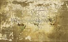 Old Map fotomurali Coordonne Sun Mare Spiaggia 
