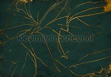 Abstract flora emerald fototapet Coordonne stemning 