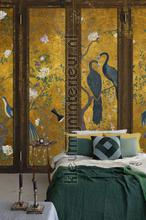 Edo Screen aqua papier murales 6800719 Oriental - Trompeloeil Coordonne