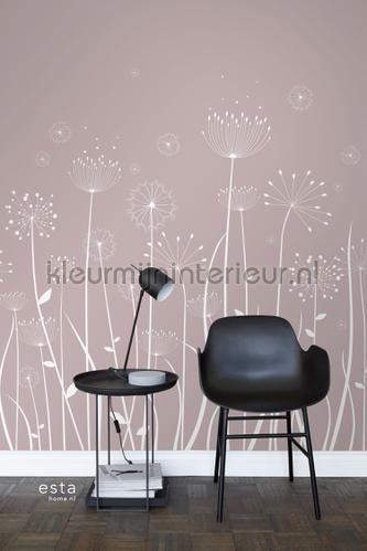 Paardebloem silhouetten fotobehang 152-158905 Modern - Abstract Esta home