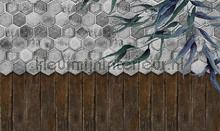 floral tiles fotomurales Noordwand Vanilla Lime 014260