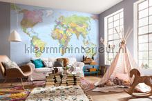 World Map papier murales XXL4-038 Flees collection Komar
