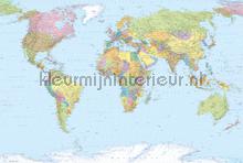 World Map fotobehang Komar Vlies collectie XXL4-038