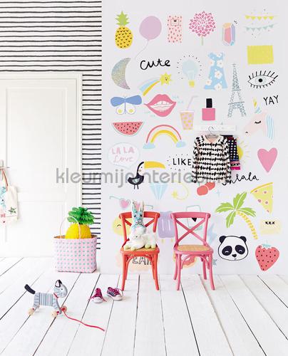 Wallpower Junior Girls Things Lilac fotobehang 364112 babykamer Eijffinger