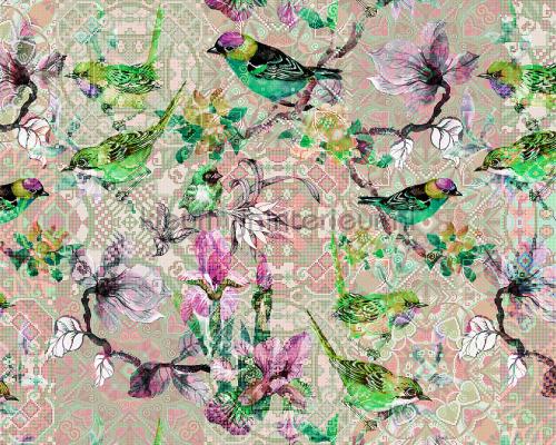 Mosaic birds 2 fotobehang dd110251 Walls by Patel AS Creation