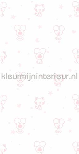 Behang Woezel & Pip Stars roze photomural wp-806 babyroom Kek Amsterdam