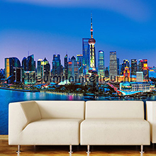 Shanghai Skyline fotobehang 00135 aanbieding fotobehang Ideal Decor