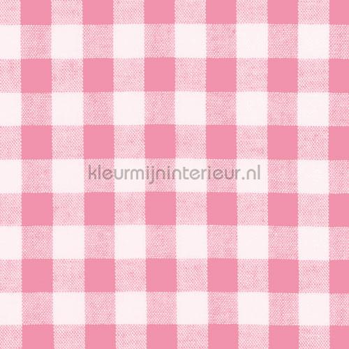 Boerenbont ruit 10mm roze vorhang karo Kleurmijninterieur