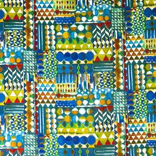 Baccarat Fabric Sapphire cortinas 8591-710 retro Prestigious Textiles