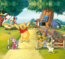 Winnie the pooh has a party curtains Kleurmijninterieur new collections 