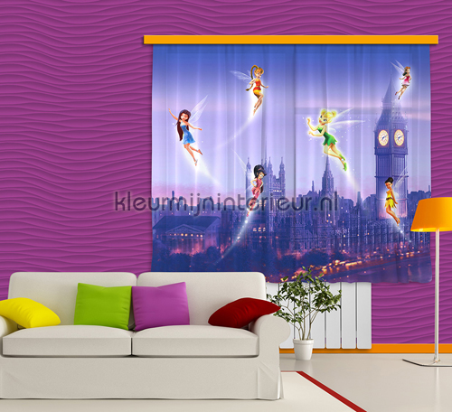 Fairies in London curtains Disney - Pixar Kleurmijninterieur