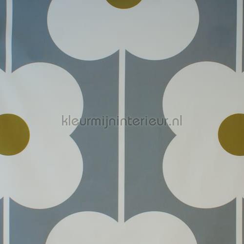 Abacus flower olive gurdainstof 7745-2 bluumkes Eijffinger