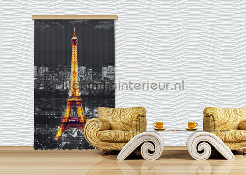 Eiffel Tower lighted stoffer cities Kleurmijninterieur