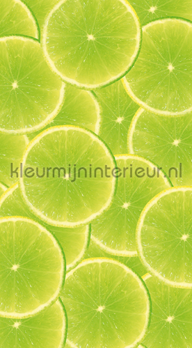 Green limes cortinas cocina Kleurmijninterieur