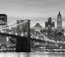 Brooklyn Bridge zwart wit gordijnen Kleurmijninterieur Modern
