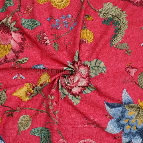 Floral fantasy gordijn framboos gurdainstof 7665-1 bluumkes Eijffinger