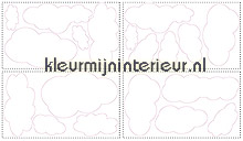 White Clouds wallstickers RoomMates vindue stickers 