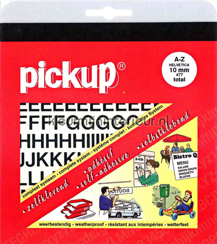 Letterset, Helvetica, 10mm, Zwart decoration stickers 12000010 Alfabet sets Pick-up