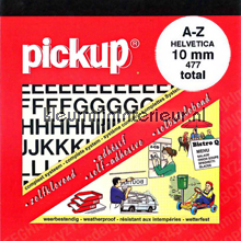 Letterset, Helvetica, 10mm, Zwart intrieurstikkers Pick-up Alfabet sets 12000010