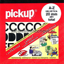 Letterset, Helvetica, 20mm, Zwart stickers mureaux Pick-up Signalétique 