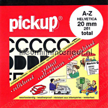 Letterset, Helvetica, 20mm, Zwart interieurstickers Pick-up Alfabet sets 12000020