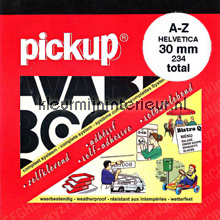 Letterset, Helvetica, 30mm, Zwart decoration stickers Pick-up Alfabet sets 12000030