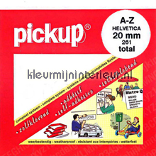 Letterset, Helvetica, 20mm, Wit decoration stickers Pick-up Alfabet sets 12010020