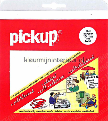 Cijferset, Helvetica, 10mm, Wit decoration stickers 12011010 numbers and letters set Pick-up