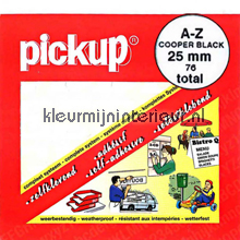 Letterset, Cooper Black, 25mm, Wit stickers mureaux Pick-up Alfabet sets 12110025