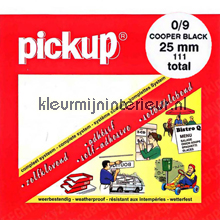 Cijferset, Cooper Black, 25mm, Wit stickers mureaux Pick-up Signalétique 