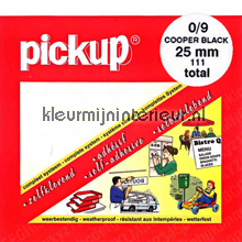 Cijferset, Cooper Black, 25mm, Wit interieurstickers Pick-up plakletters en cijfers set 