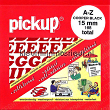  Letterset, Cooper Black, 15mm, Rood decoration stickers Pick-up Alfabet sets 12120015