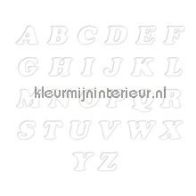 Letterset, Cooper Black, 25mm, Wit wallstickers 12110025 Alfabet sets Pick-up