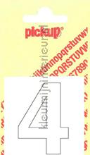 Cijfer 4 Helvetica stickers mureaux Pick-up Signaltique 