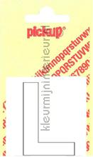 letter L Helvetica vinilo decorativo Pick-up Basic Letters en Cijfers l-wit