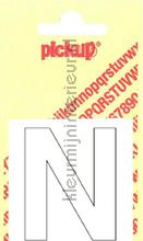 letter N Helvetica vinilo decorativo Pick-up Basic Letters en Cijfers n-wit